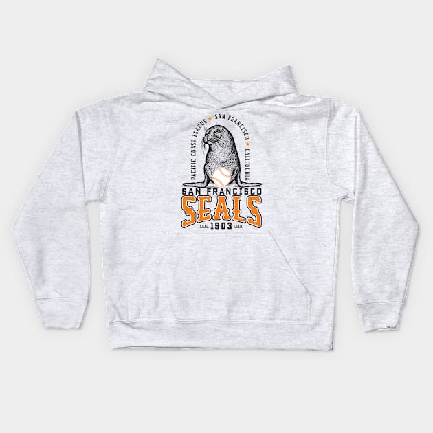 San Francisco Seals Kids Hoodie by MindsparkCreative